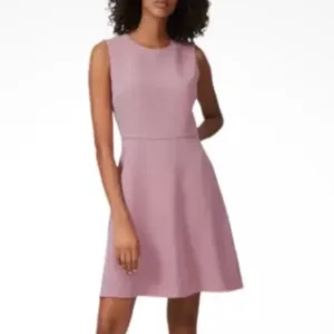 Theory Women's Dart Mini Classic Fit &amp; Flare Dress Mauve