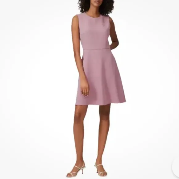 Theory Women's Dart Mini Classic Fit &amp; Flare Dress Mauve