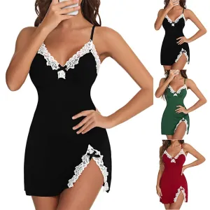 Thin Section Bra Porn Dress Set Women One-piece Crotchless Sexy Lingerie Plus Size Female Clothes Underwear Set With Thongs