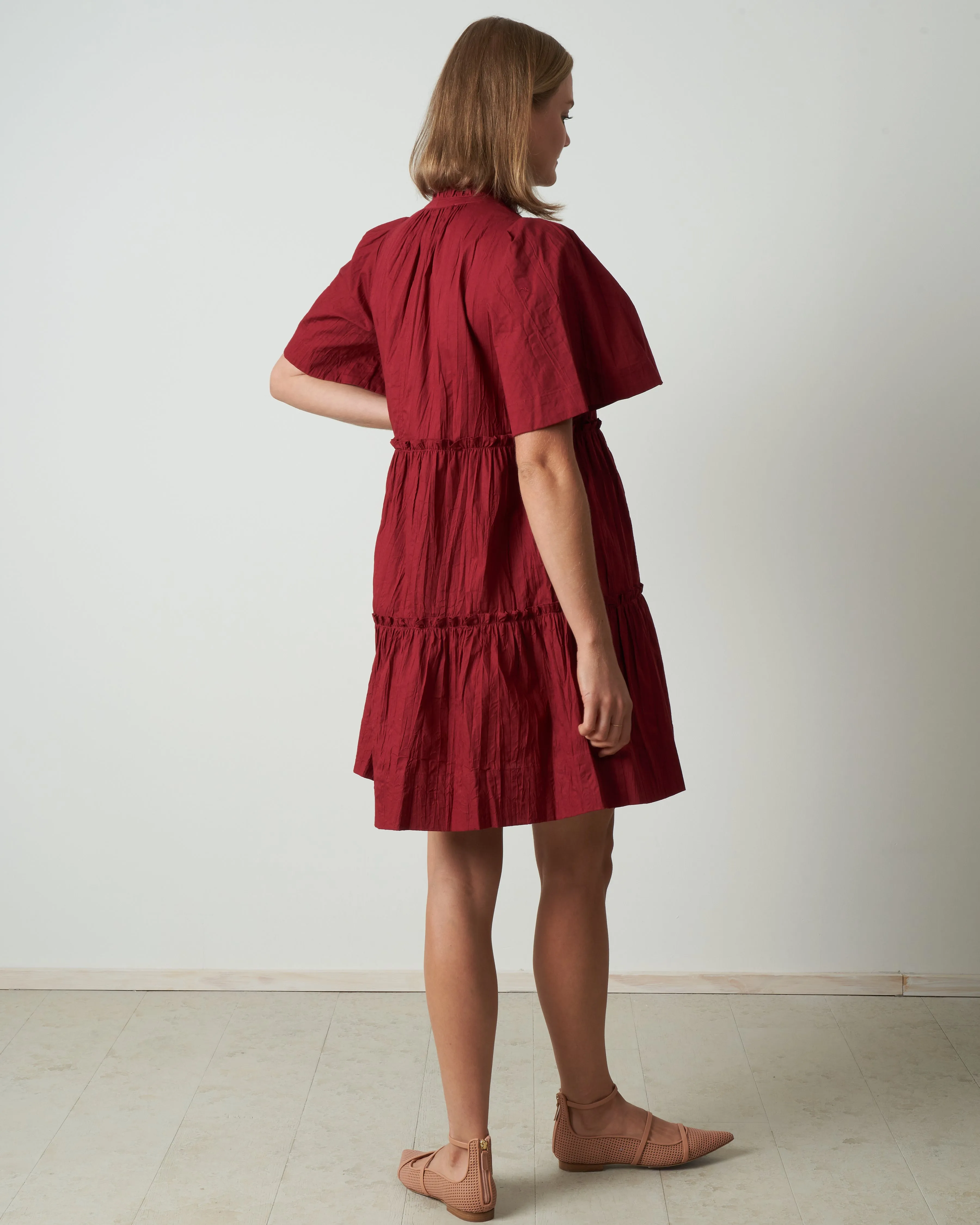 tivoli short sleeve dress - merlot