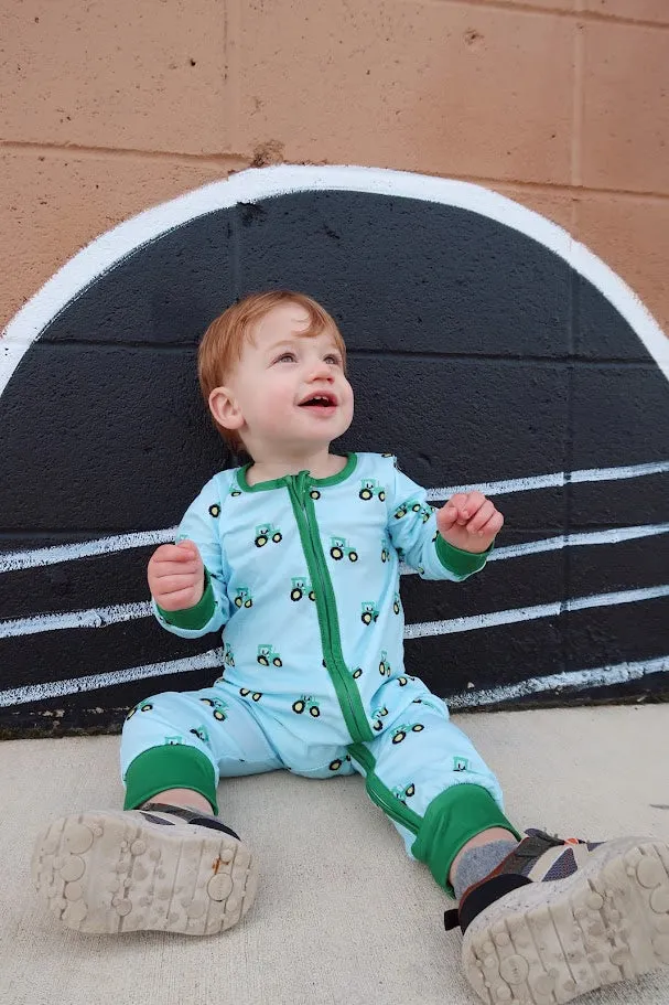 Tractor Print Zip Sleeper