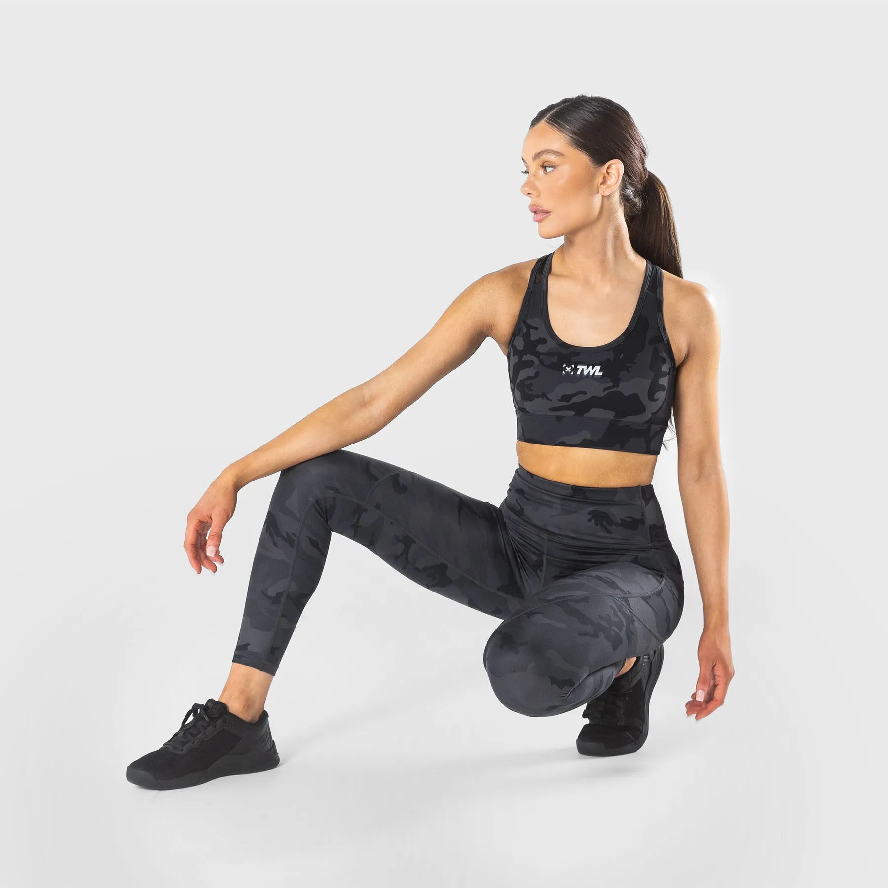 TWL - WOMEN'S ENERGY HIGH WAISTED 7/8TH TIGHTS - BLACK CAMO