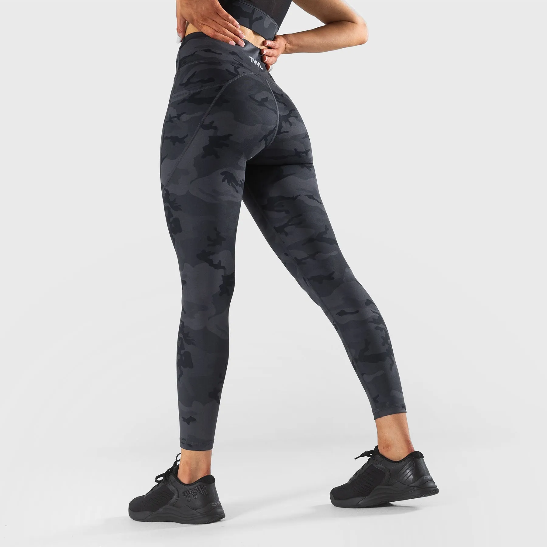 TWL - WOMEN'S ENERGY HIGH WAISTED 7/8TH TIGHTS - BLACK CAMO