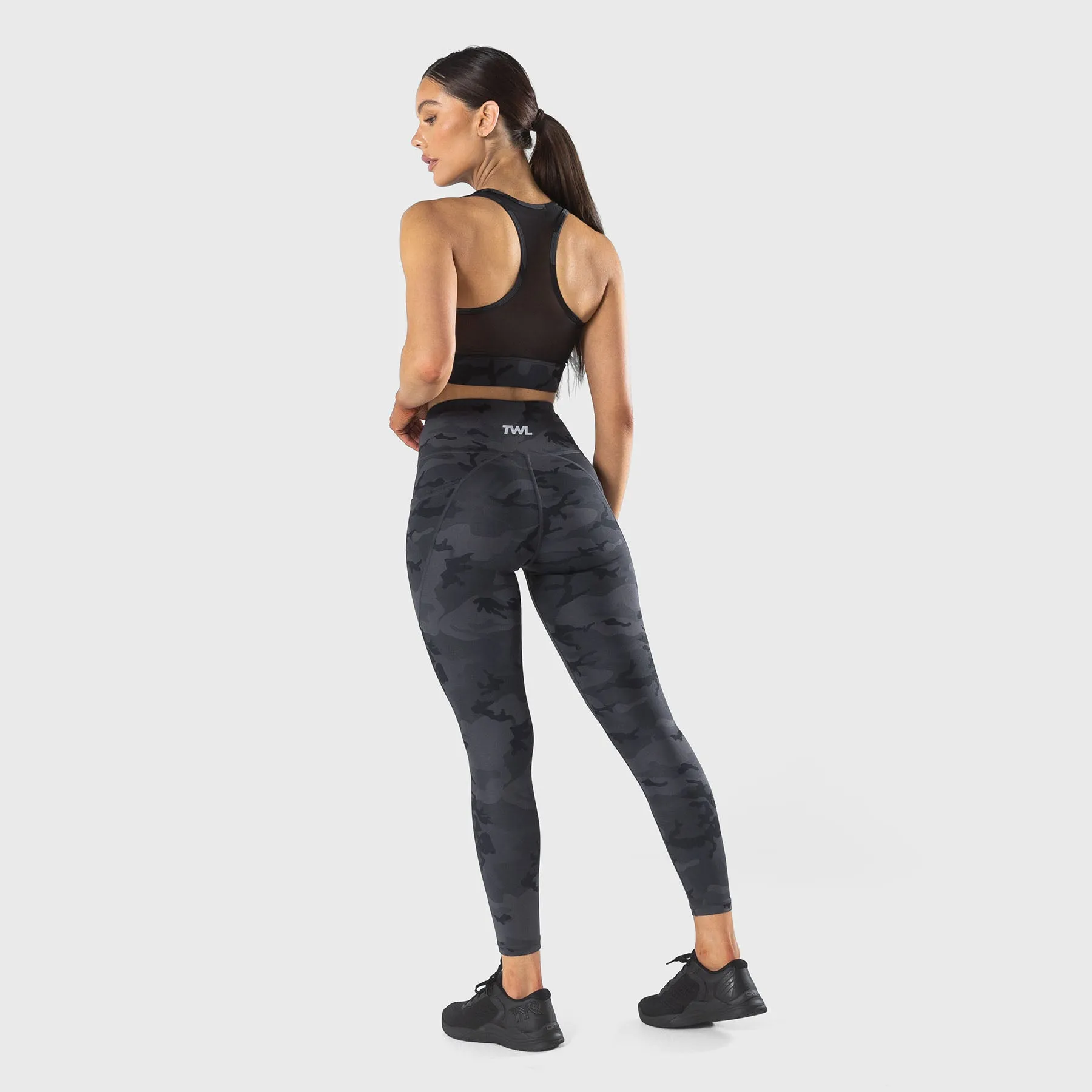 TWL - WOMEN'S ENERGY HIGH WAISTED 7/8TH TIGHTS - BLACK CAMO