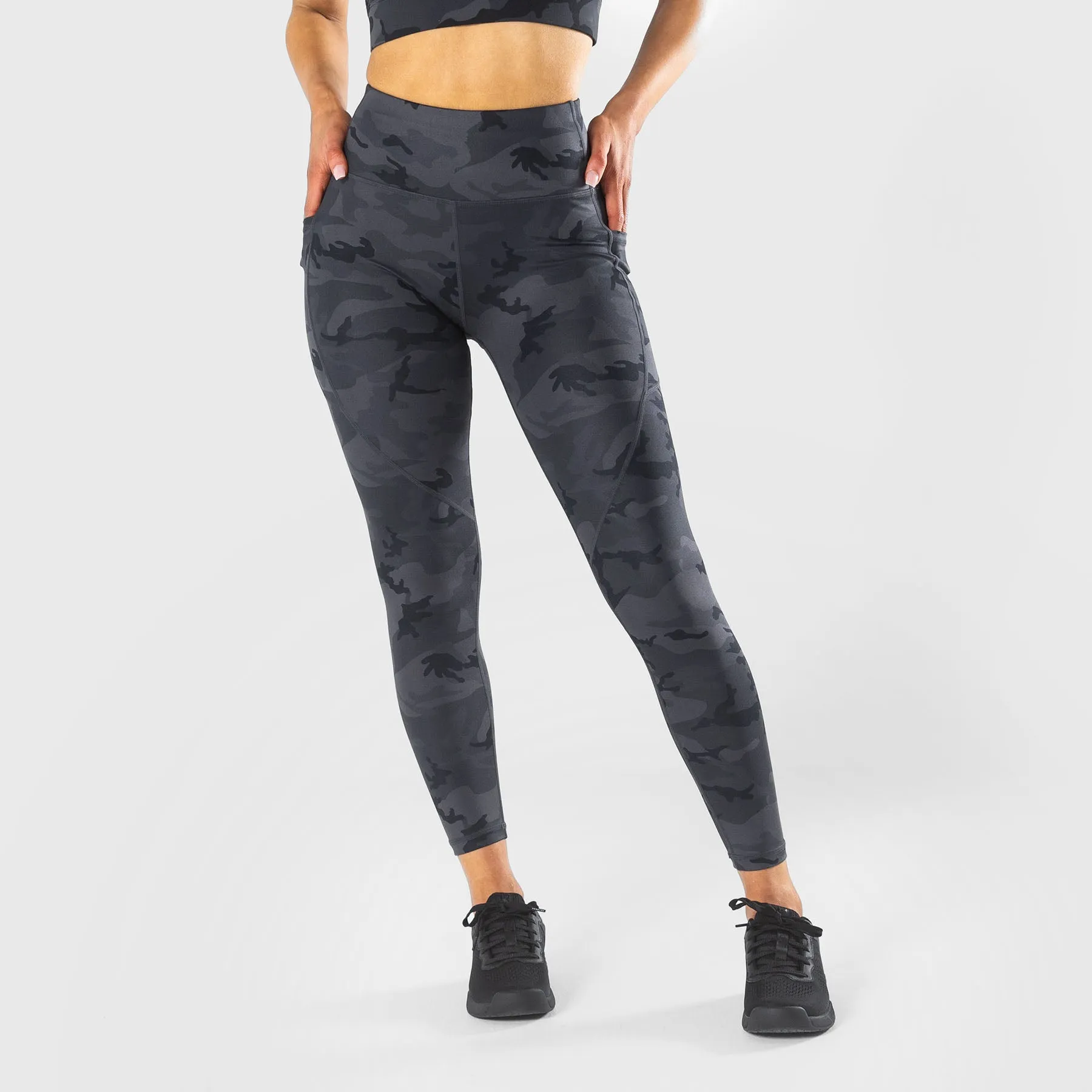 TWL - WOMEN'S ENERGY HIGH WAISTED 7/8TH TIGHTS - BLACK CAMO