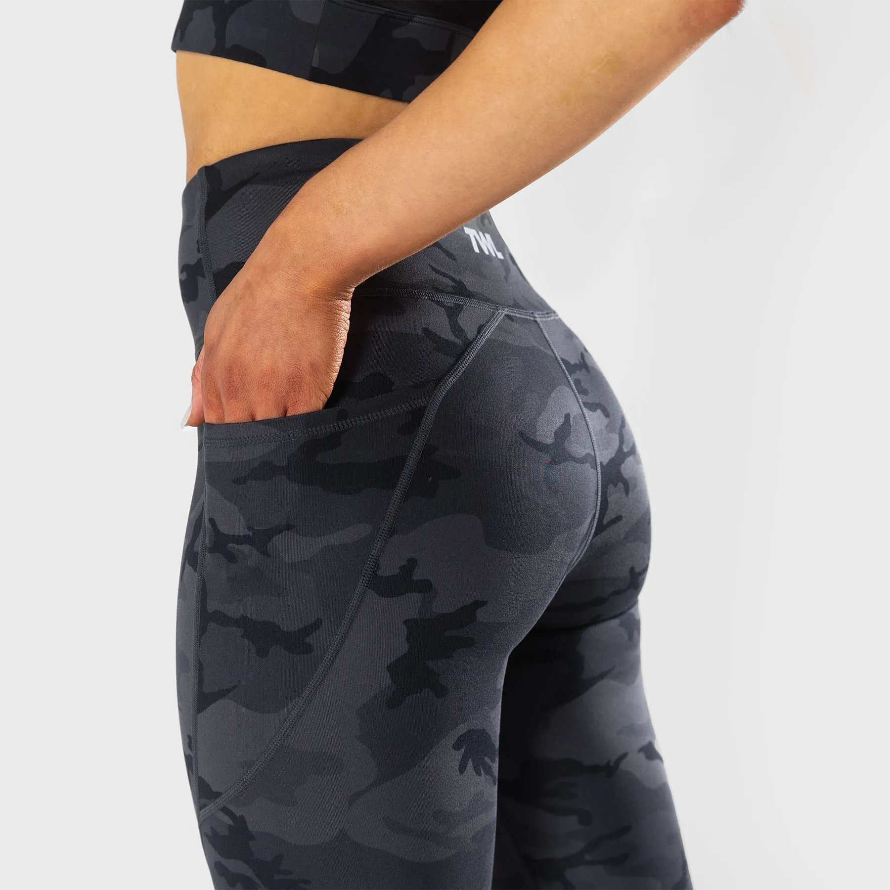 TWL - WOMEN'S ENERGY HIGH WAISTED 7/8TH TIGHTS - BLACK CAMO