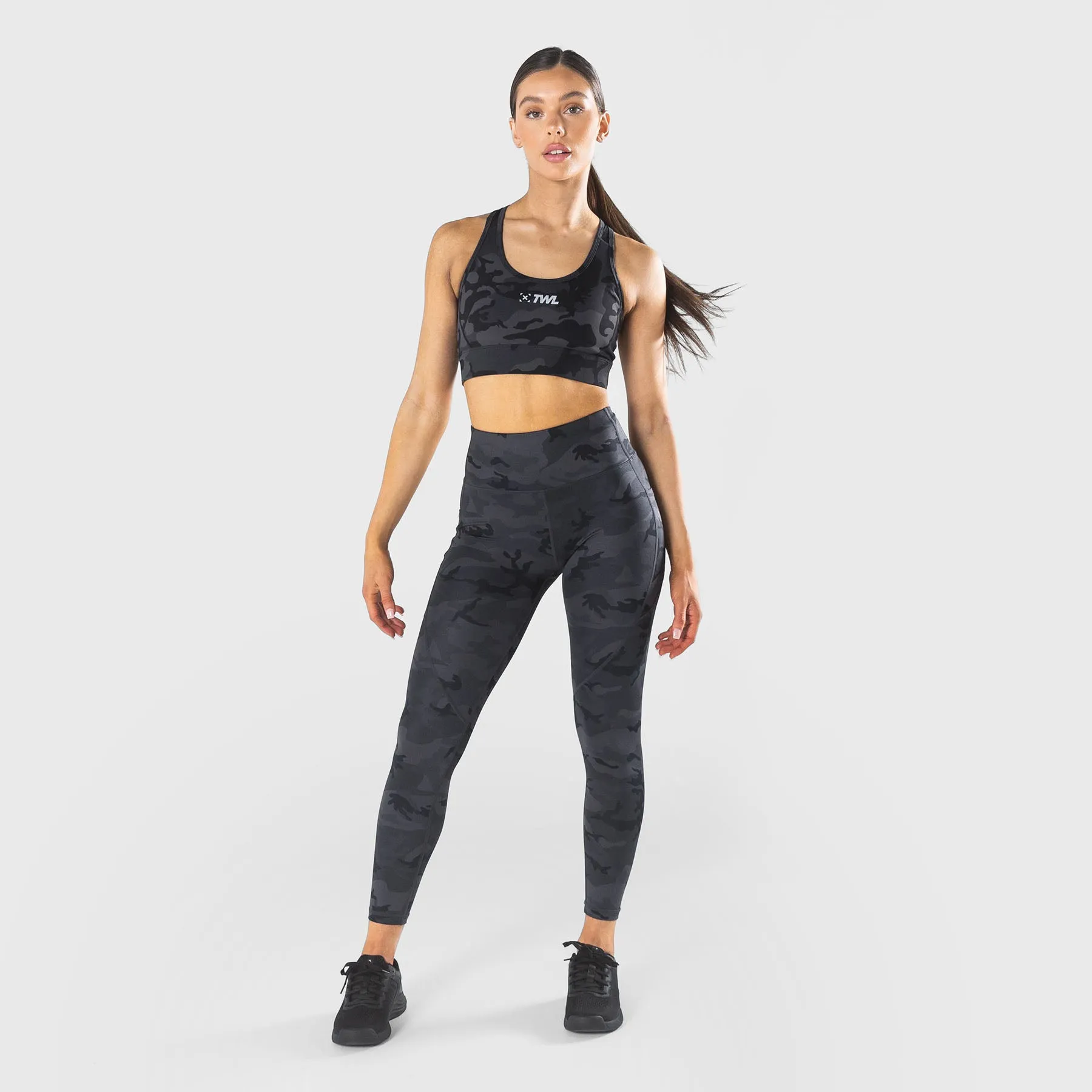 TWL - WOMEN'S ENERGY HIGH WAISTED 7/8TH TIGHTS - BLACK CAMO