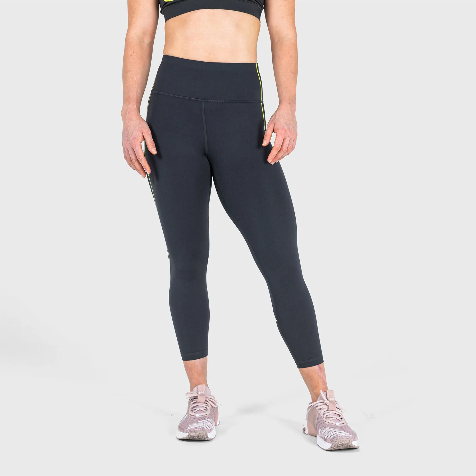 TWL - WOMEN'S ENERGY HIGH WAISTED 7/8TH TIGHTS - PHANTOM/CITRUS