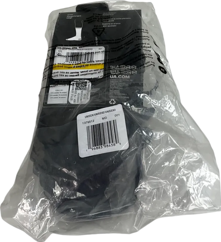 Under Armour Black Performance Tech Crew Socks UK 5.5 EU 39.5 👞