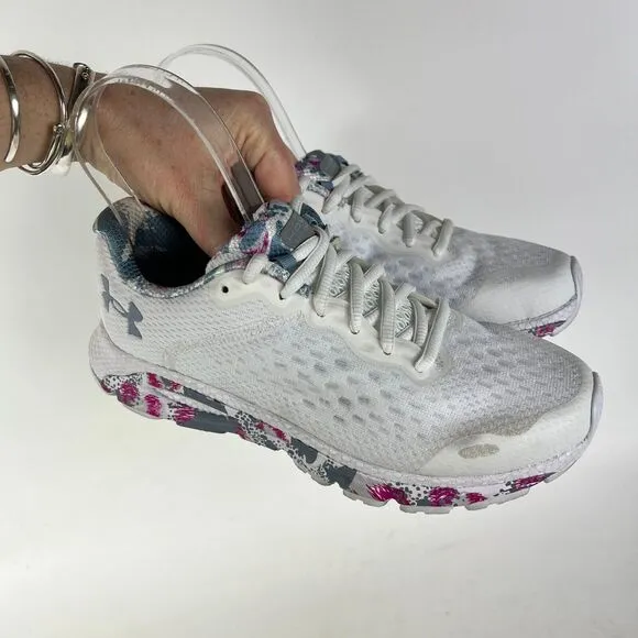 Under Armour HOVR Infinite 3 HS Sneakers Women's 6 White athletic Camo Mesh gym