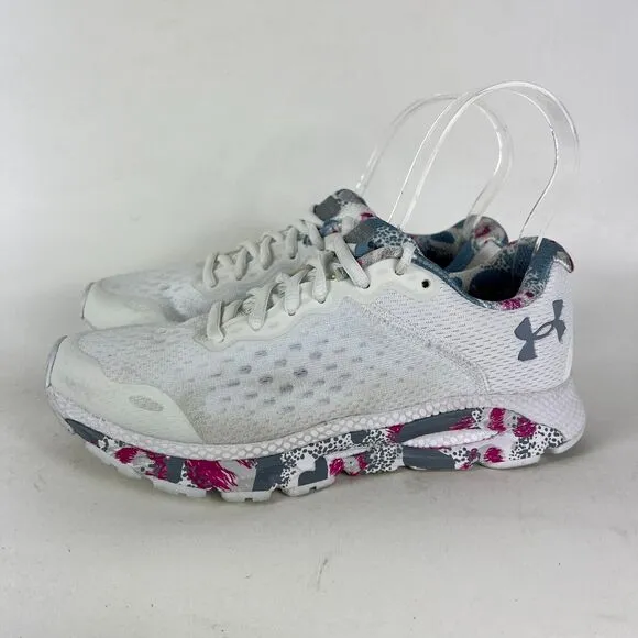 Under Armour HOVR Infinite 3 HS Sneakers Women's 6 White athletic Camo Mesh gym