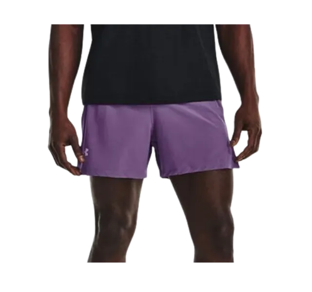 Under Armour Tech Tiger T-Shirt and Launch 5 Inch Shorts Set - Purple