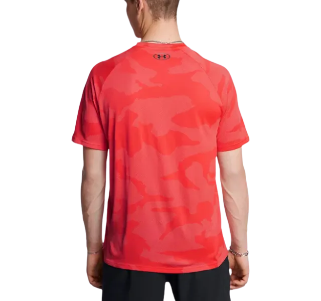 Under Armour Tech Velocity Jacquard Camo T-Shirt - Beta Red