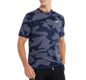 Under Armour Tech Velocity Jacquard Camo T-Shirt - Midnight Navy