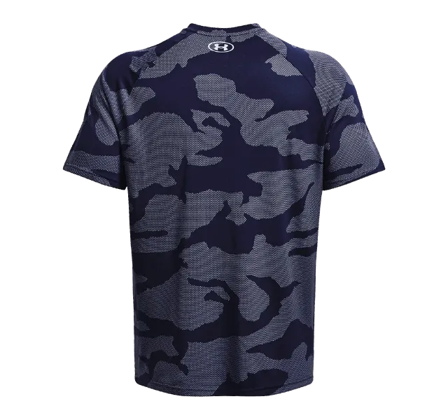 Under Armour Tech Velocity Jacquard Camo T-Shirt - Midnight Navy