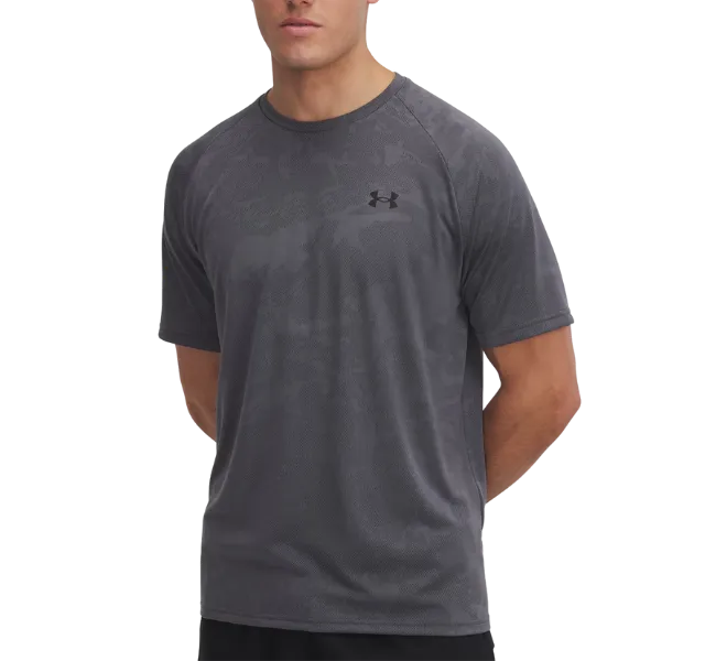 Under Armour Velocity Jacquard Camo T-Shirt - Castlerock Grey