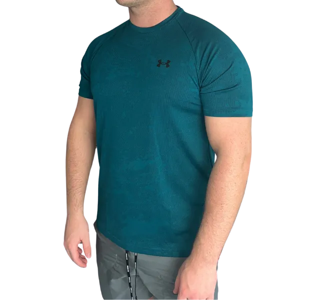 Under Armour Velocity Jacquard Camo T-Shirt - Hydro Teal