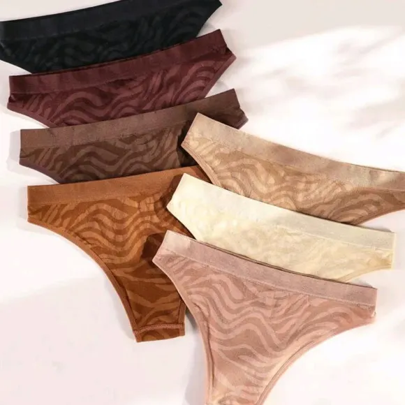 Underwear&amp;Sleepwear Basics 7pack Seamless Zebra Striped Panty