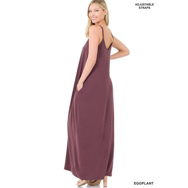 Vacation Mode Maxi Dress in Eggplant