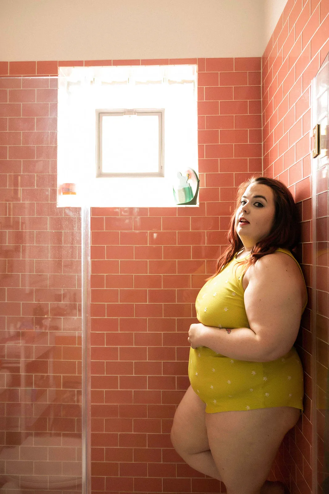 vada winter x discreture rib tank in daisy chartreuse
