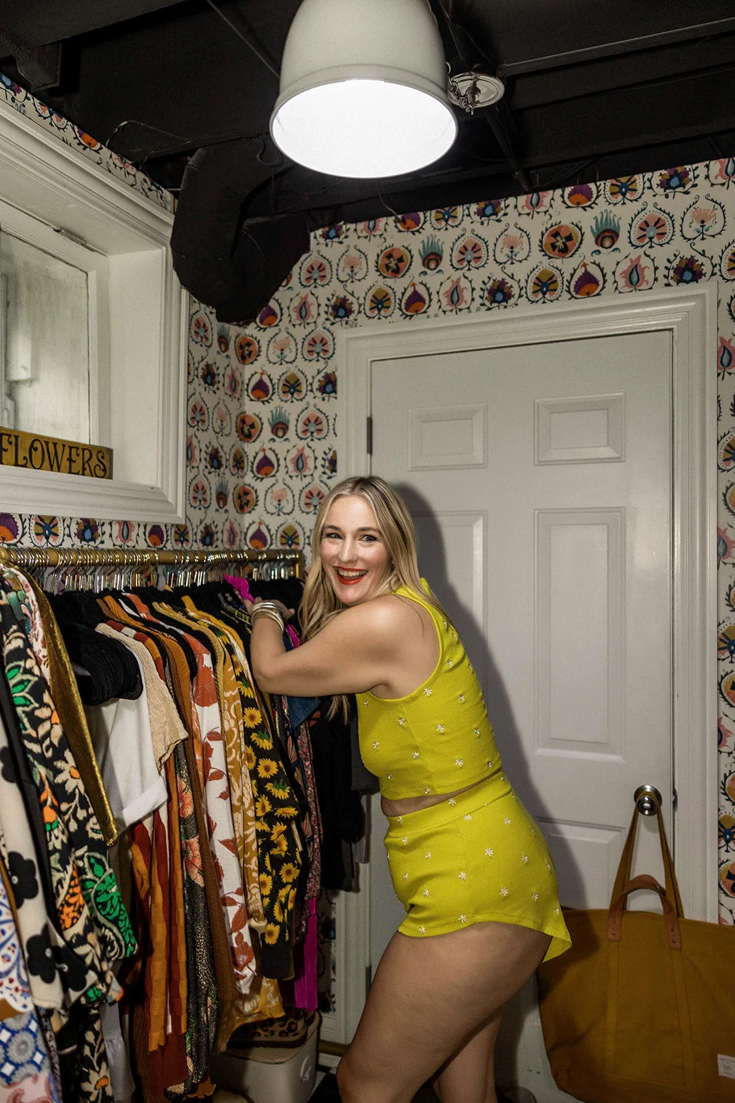 vada winter x discreture rib tank in daisy chartreuse