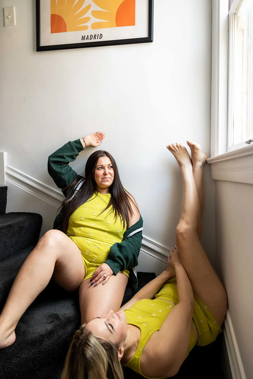 vada winter x discreture rib tank in daisy chartreuse