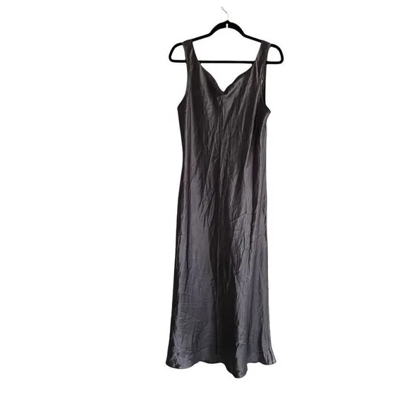 VANITY FAIR Sleeveless Long Nightgown Gray L
