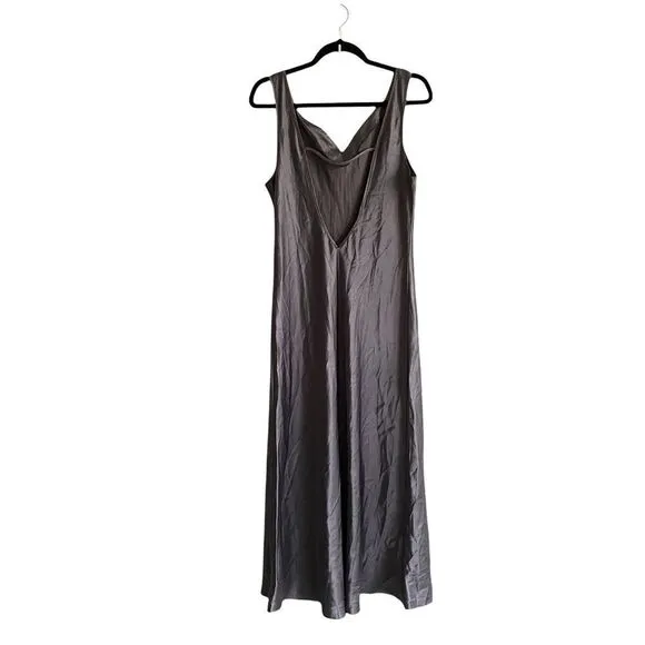 VANITY FAIR Sleeveless Long Nightgown Gray L