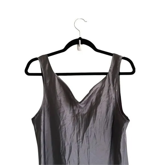 VANITY FAIR Sleeveless Long Nightgown Gray L