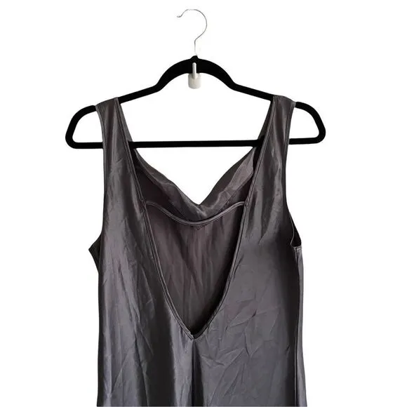 VANITY FAIR Sleeveless Long Nightgown Gray L