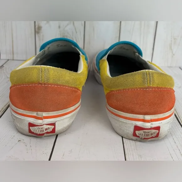 Vans X The Simpsons ‘Bart’ Slip-On Pro Skate Shoes Suede Blue Yellow Orange 8.5