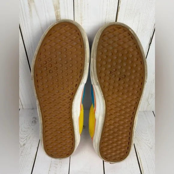 Vans X The Simpsons ‘Bart’ Slip-On Pro Skate Shoes Suede Blue Yellow Orange 8.5