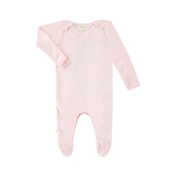 Variegated Rib Lap Tee Footie Pajama