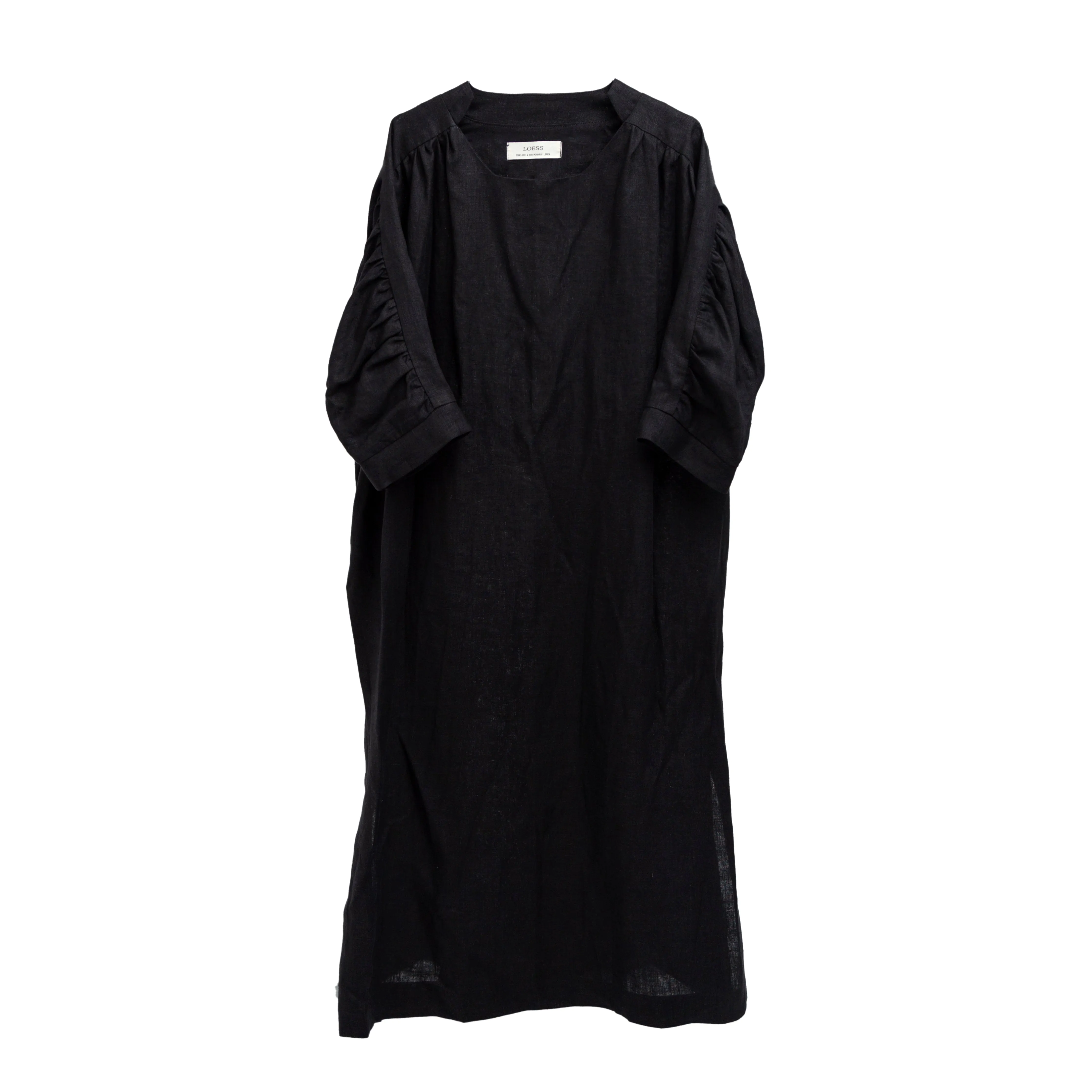 Velma Dress in Black Linen