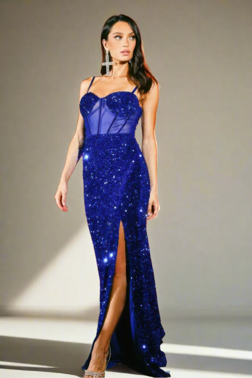 Velvet Corset Maxi Dress