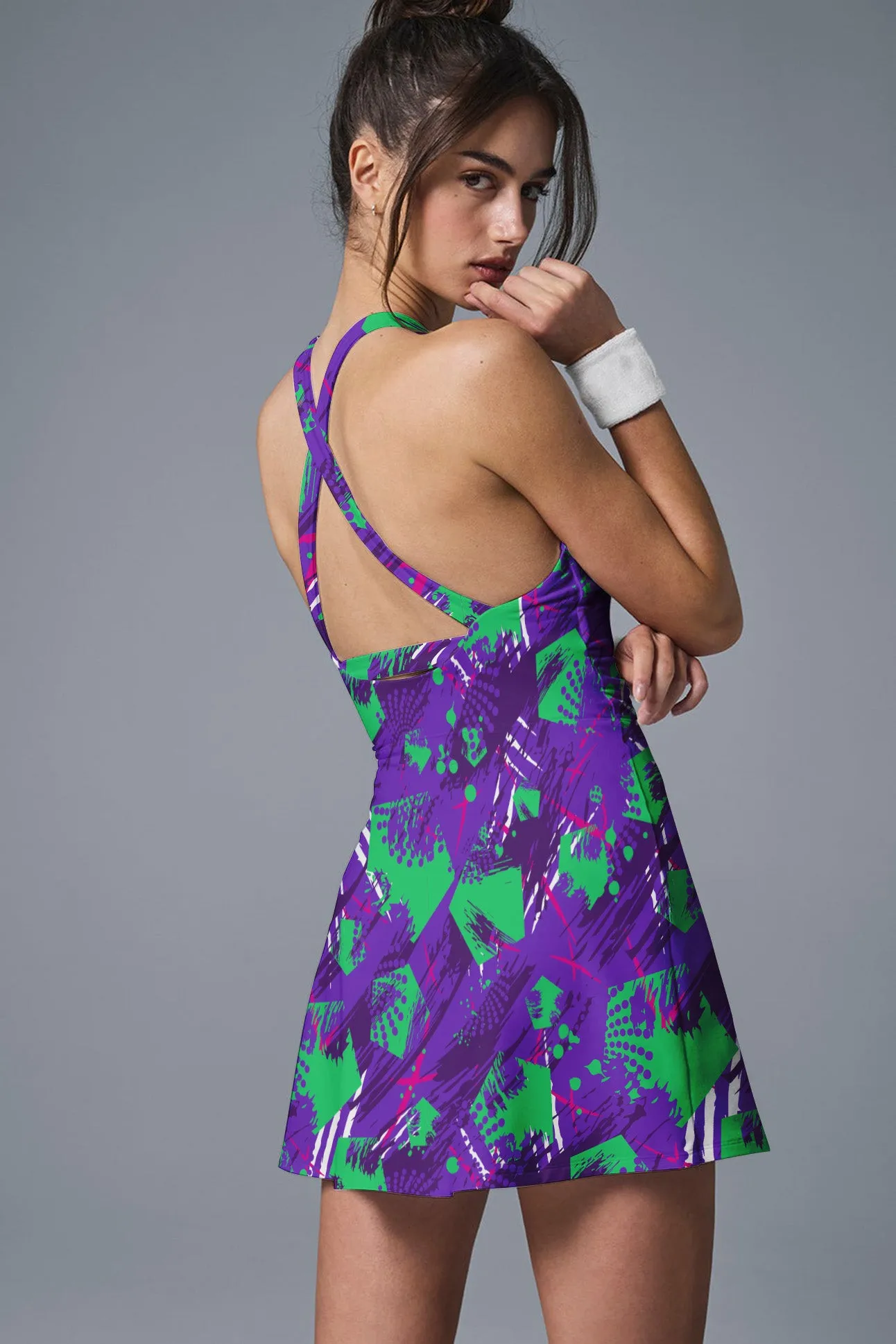 Vibrant Velocity Set – Women's Performance Crop Top & Skort for Tennis, Pickleball & Active Training