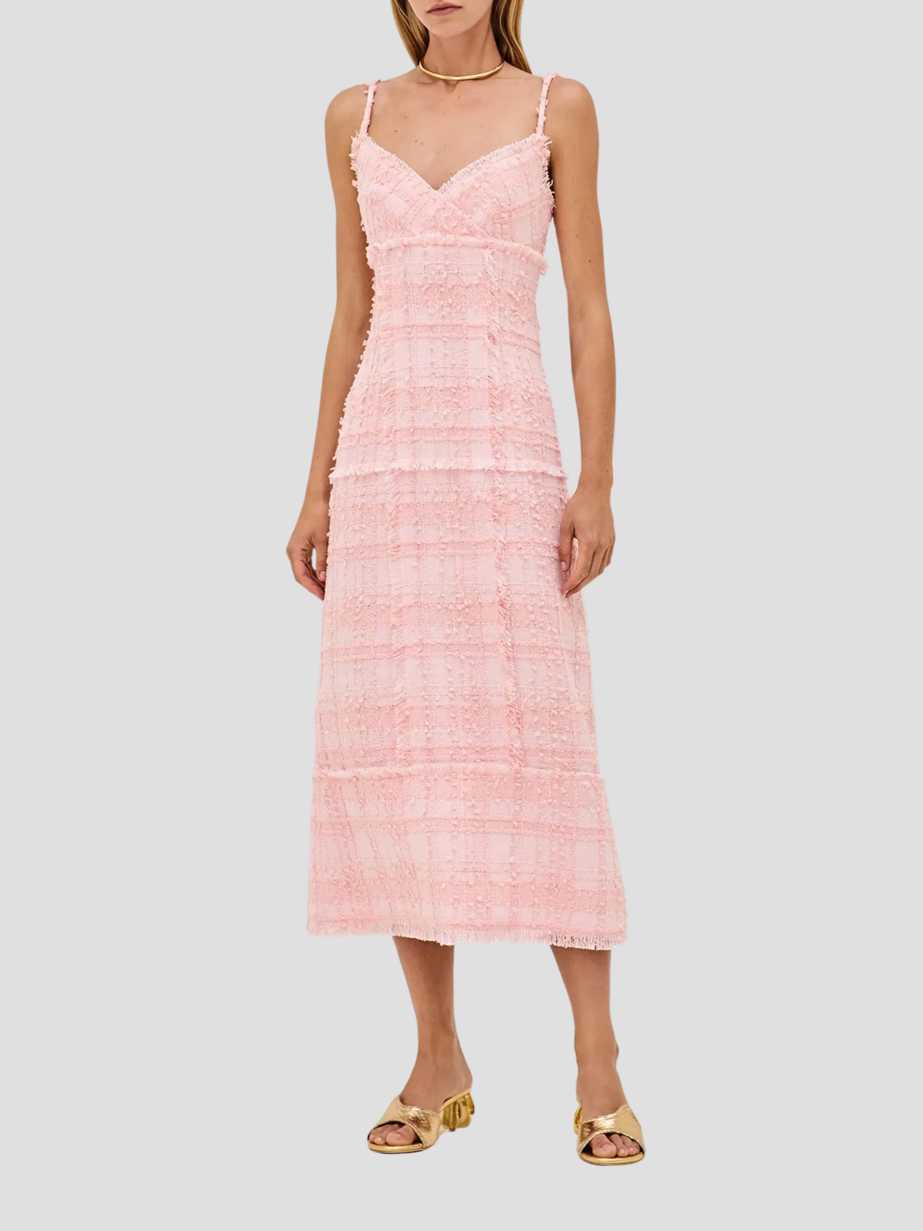 Vicci Tweed Dress in Pink