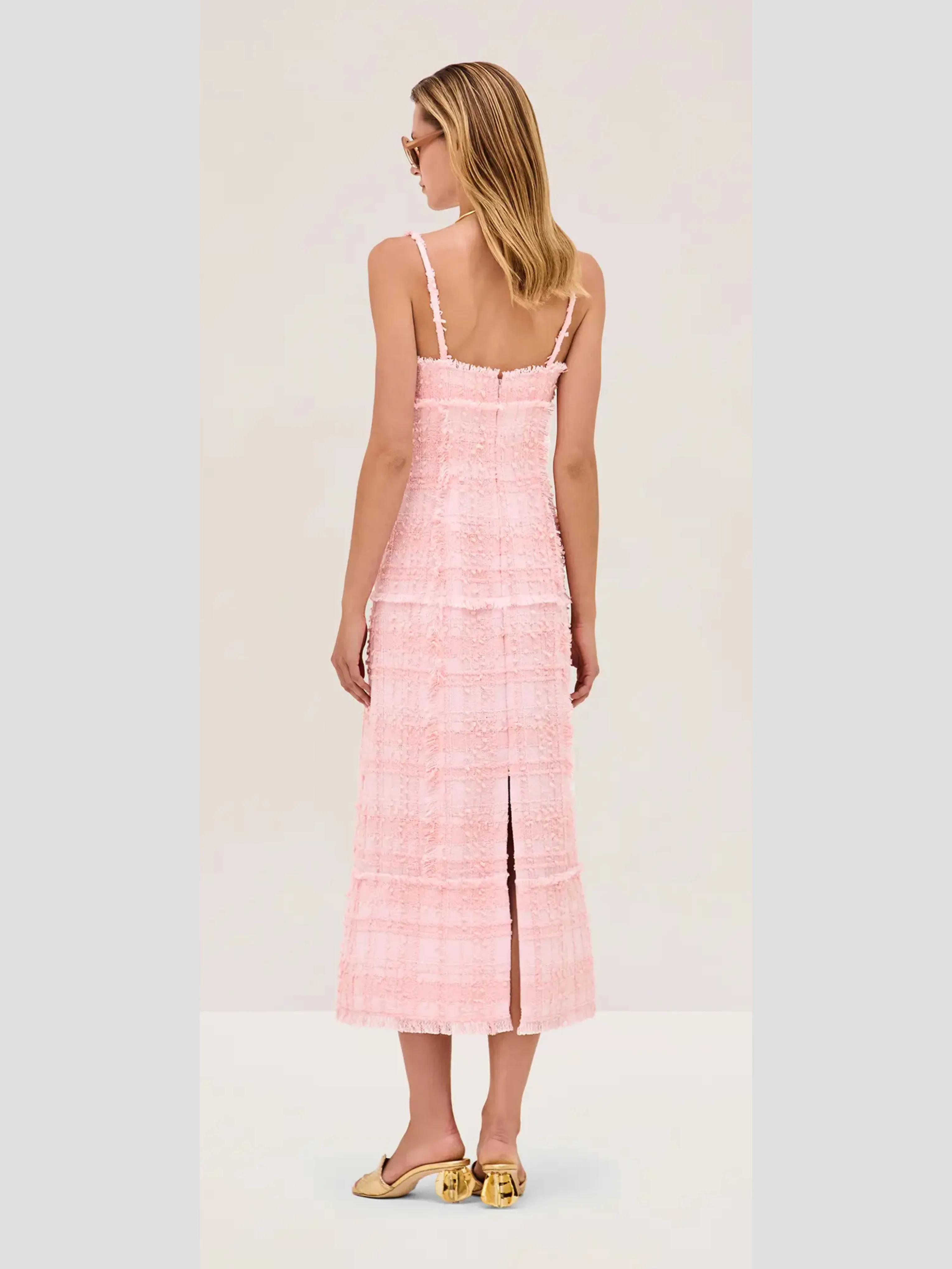 Vicci Tweed Dress in Pink