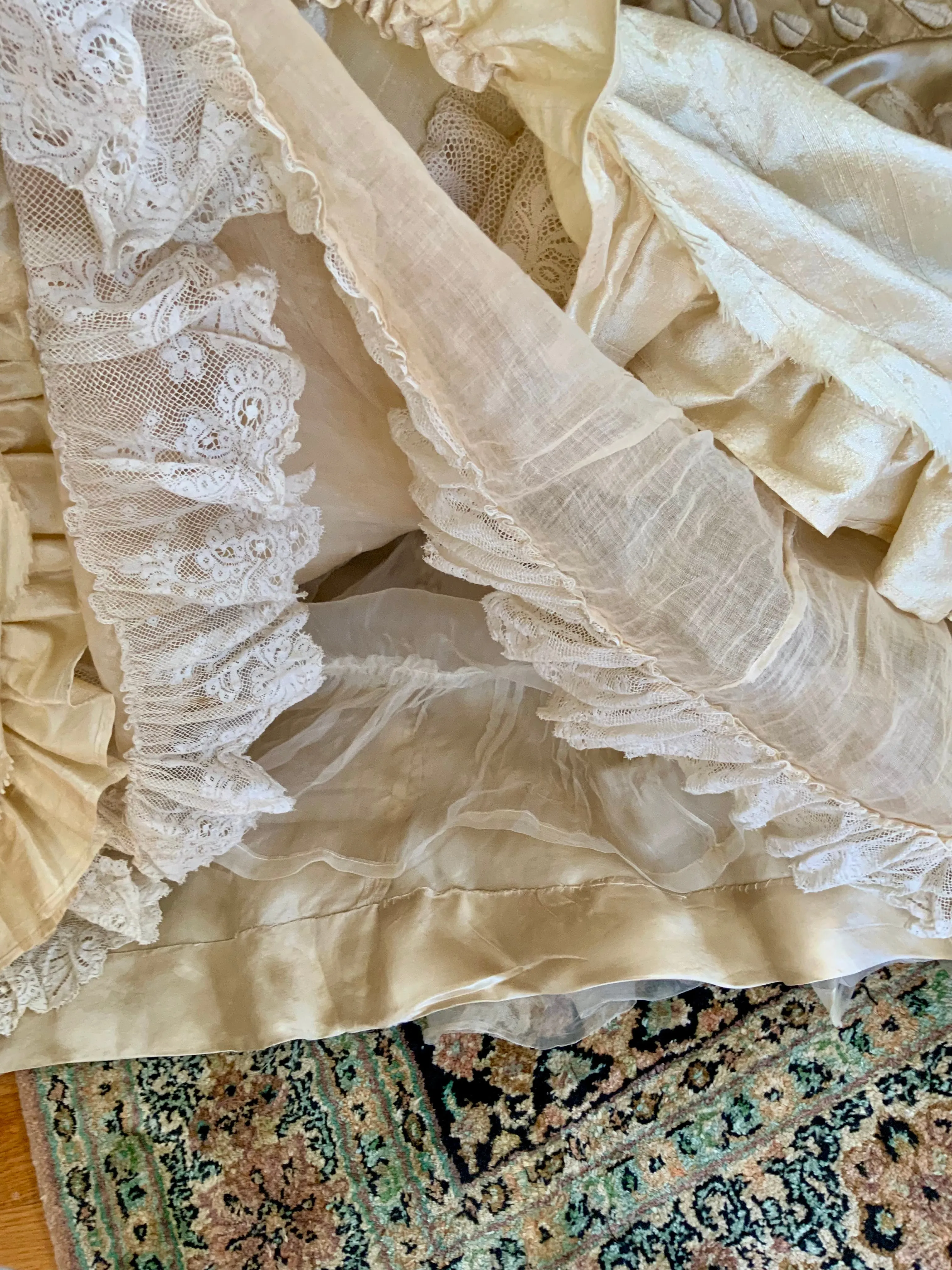 Victorian Silk Wedding Gown - 1890
