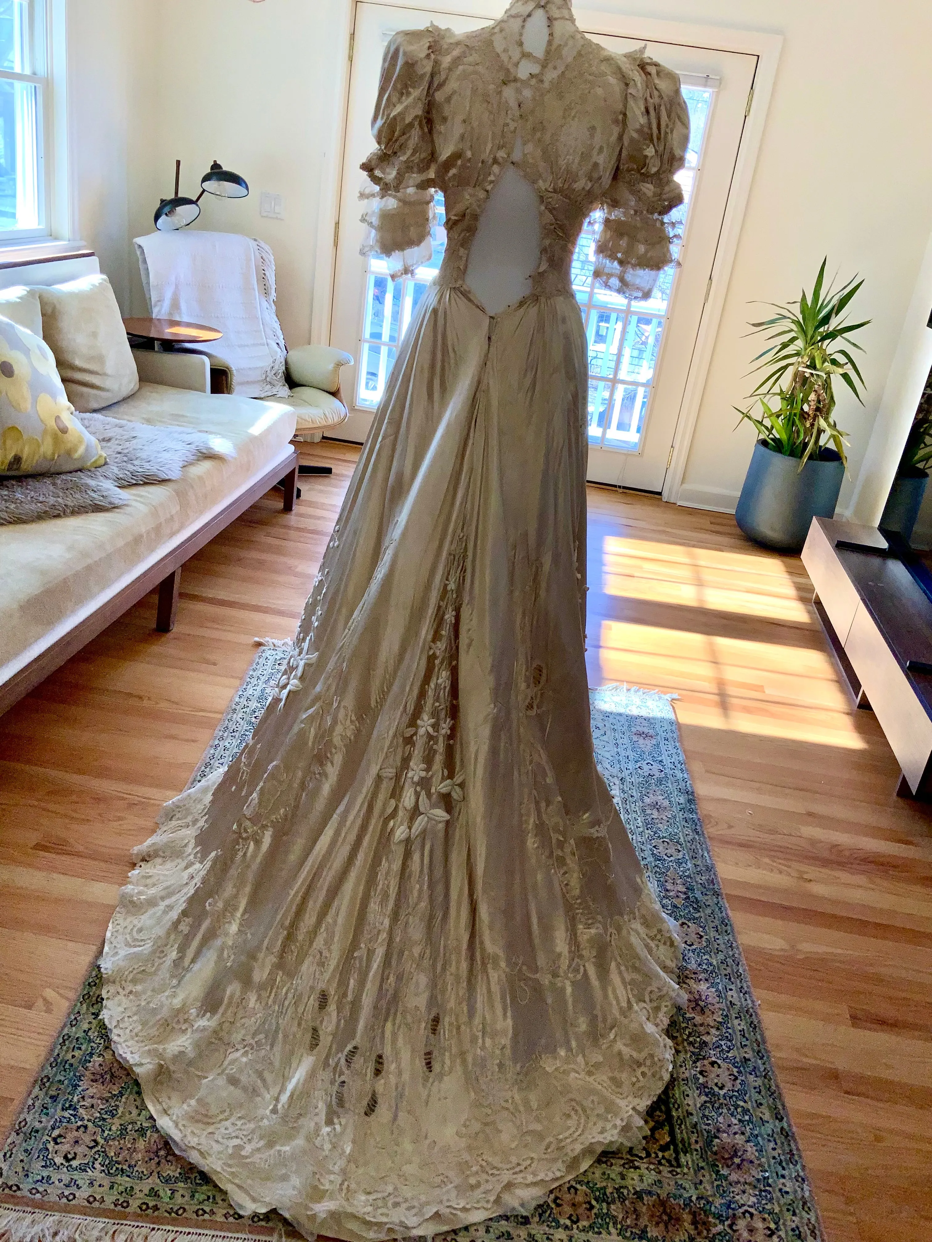 Victorian Silk Wedding Gown - 1890