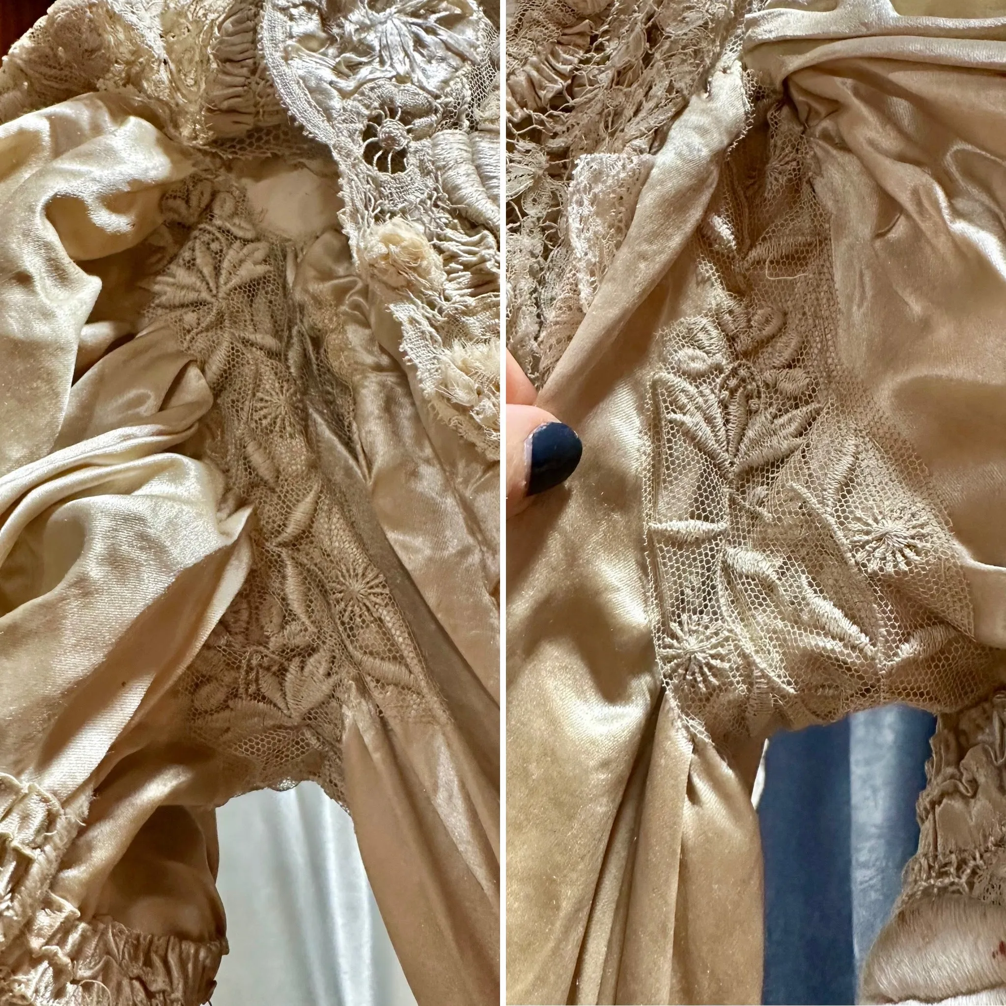 Victorian Silk Wedding Gown - 1890