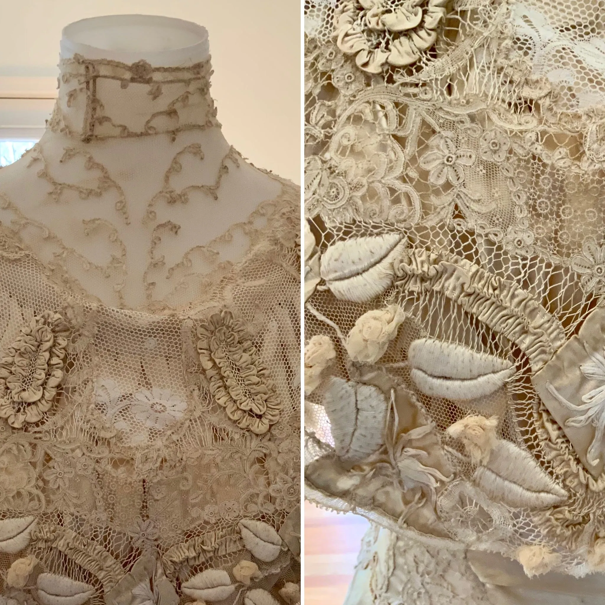 Victorian Silk Wedding Gown - 1890