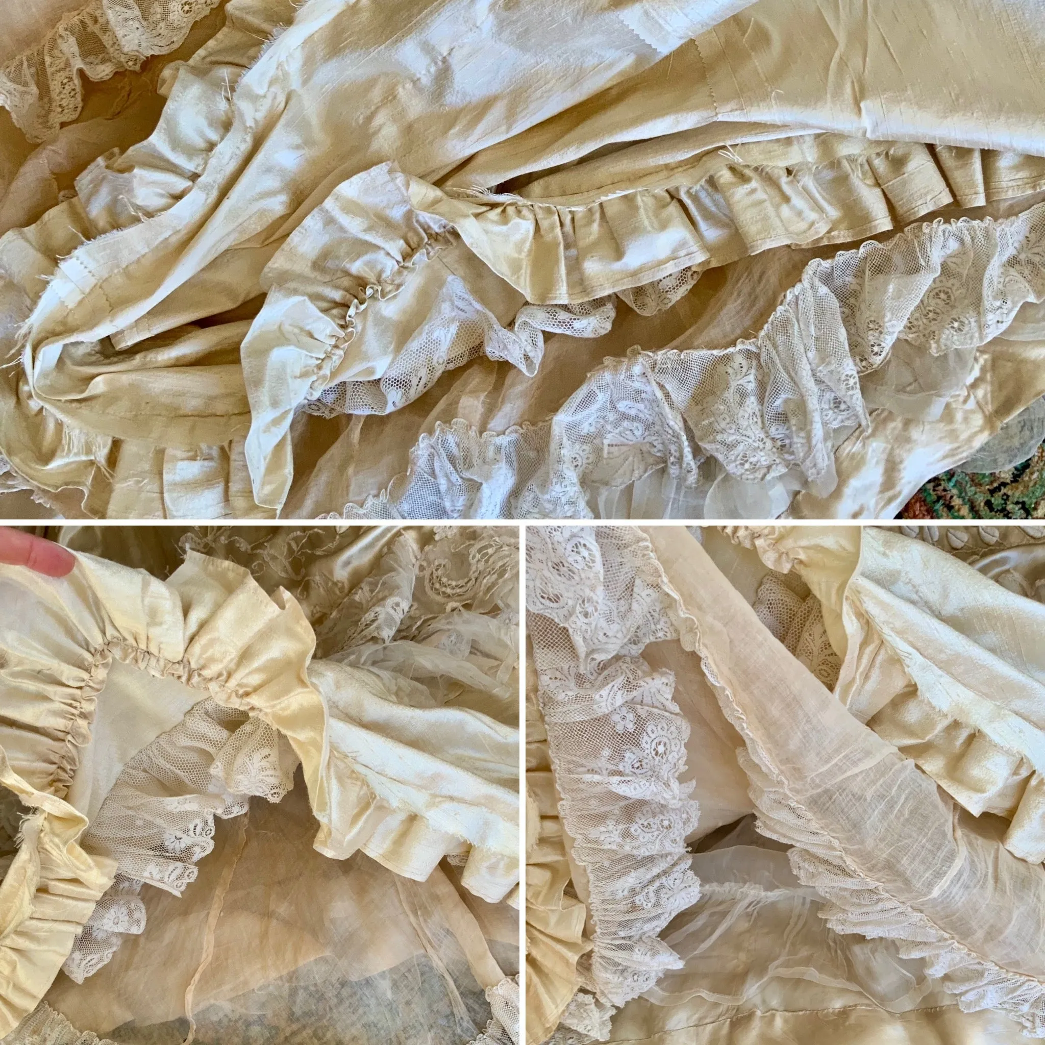 Victorian Silk Wedding Gown - 1890