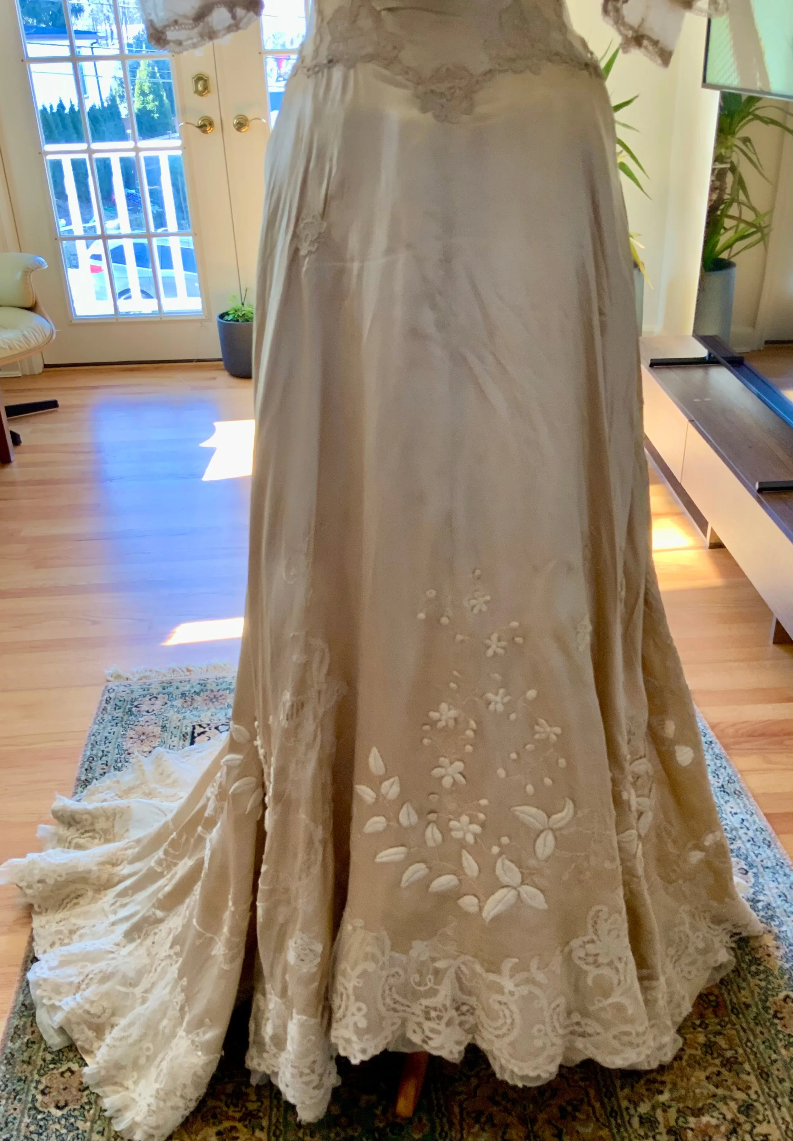 Victorian Silk Wedding Gown - 1890