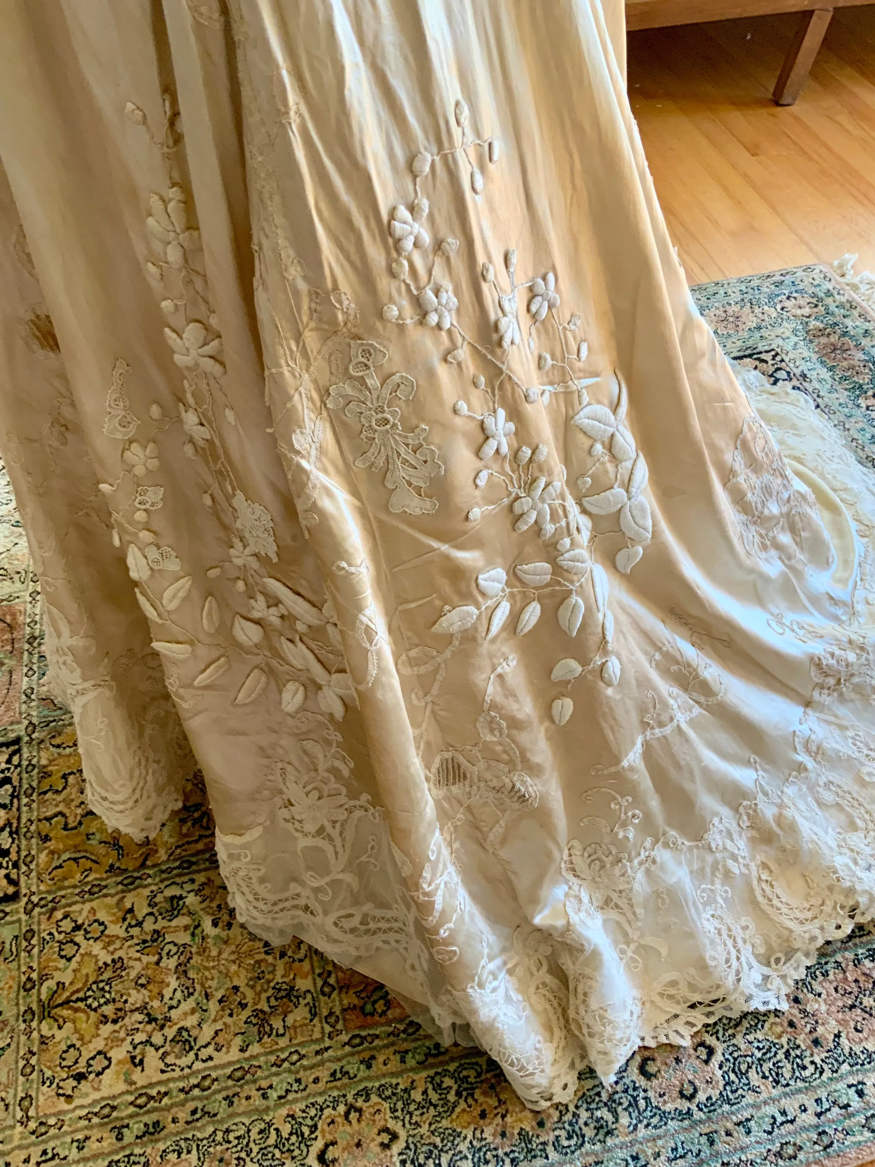 Victorian Silk Wedding Gown - 1890