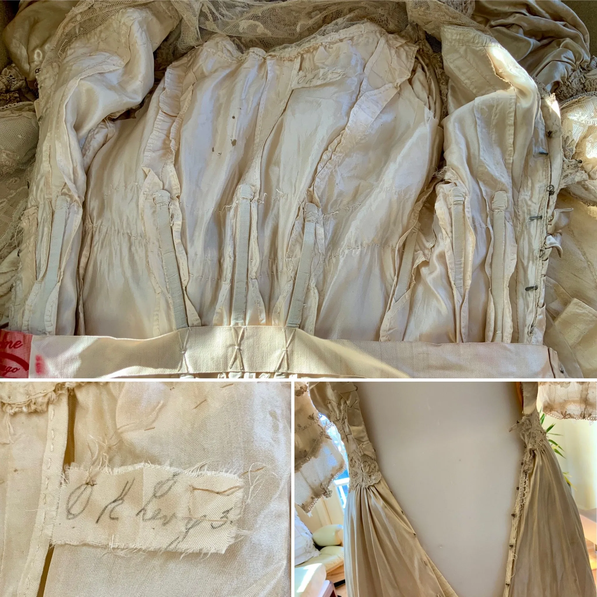 Victorian Silk Wedding Gown - 1890