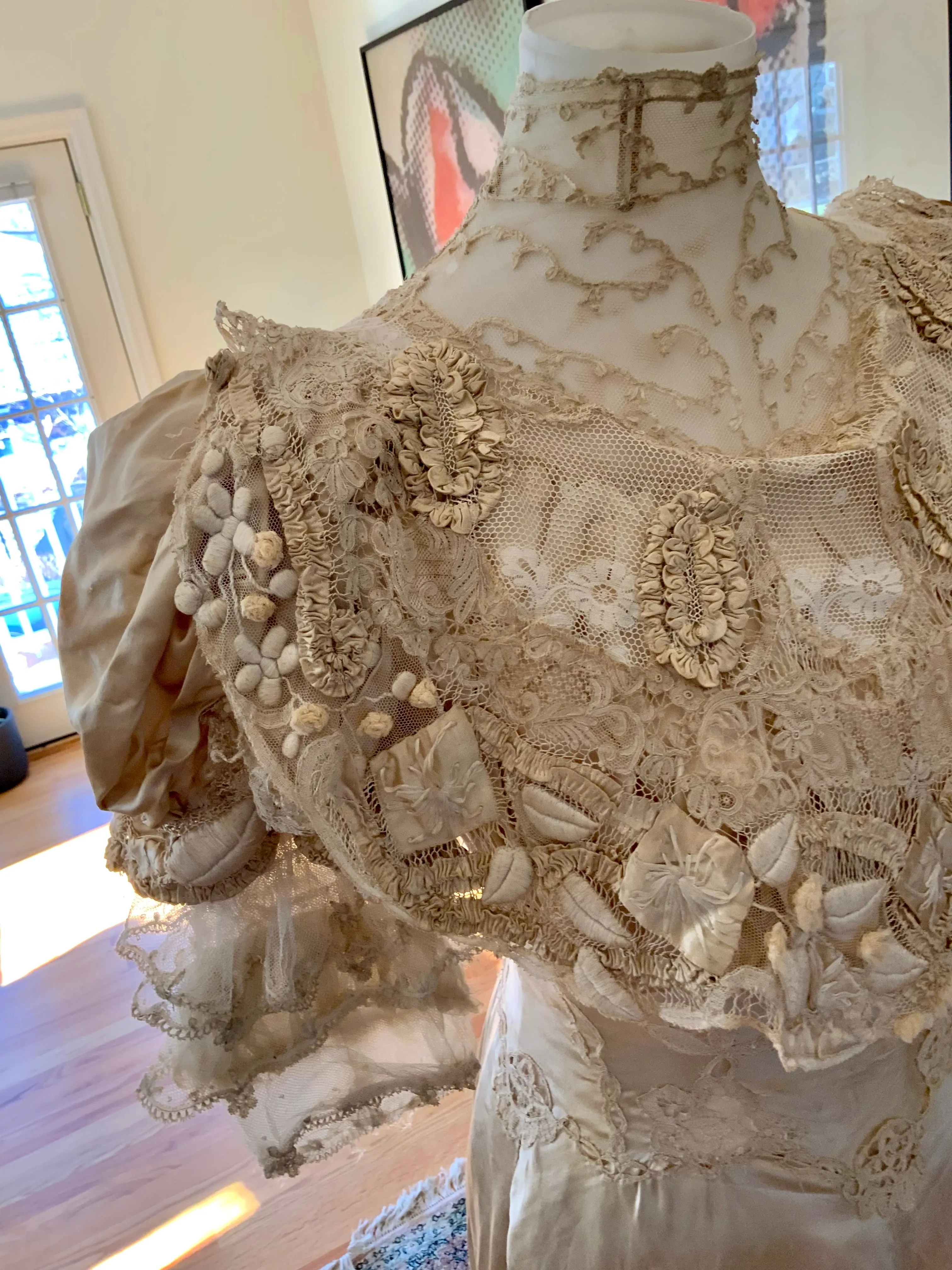 Victorian Silk Wedding Gown - 1890