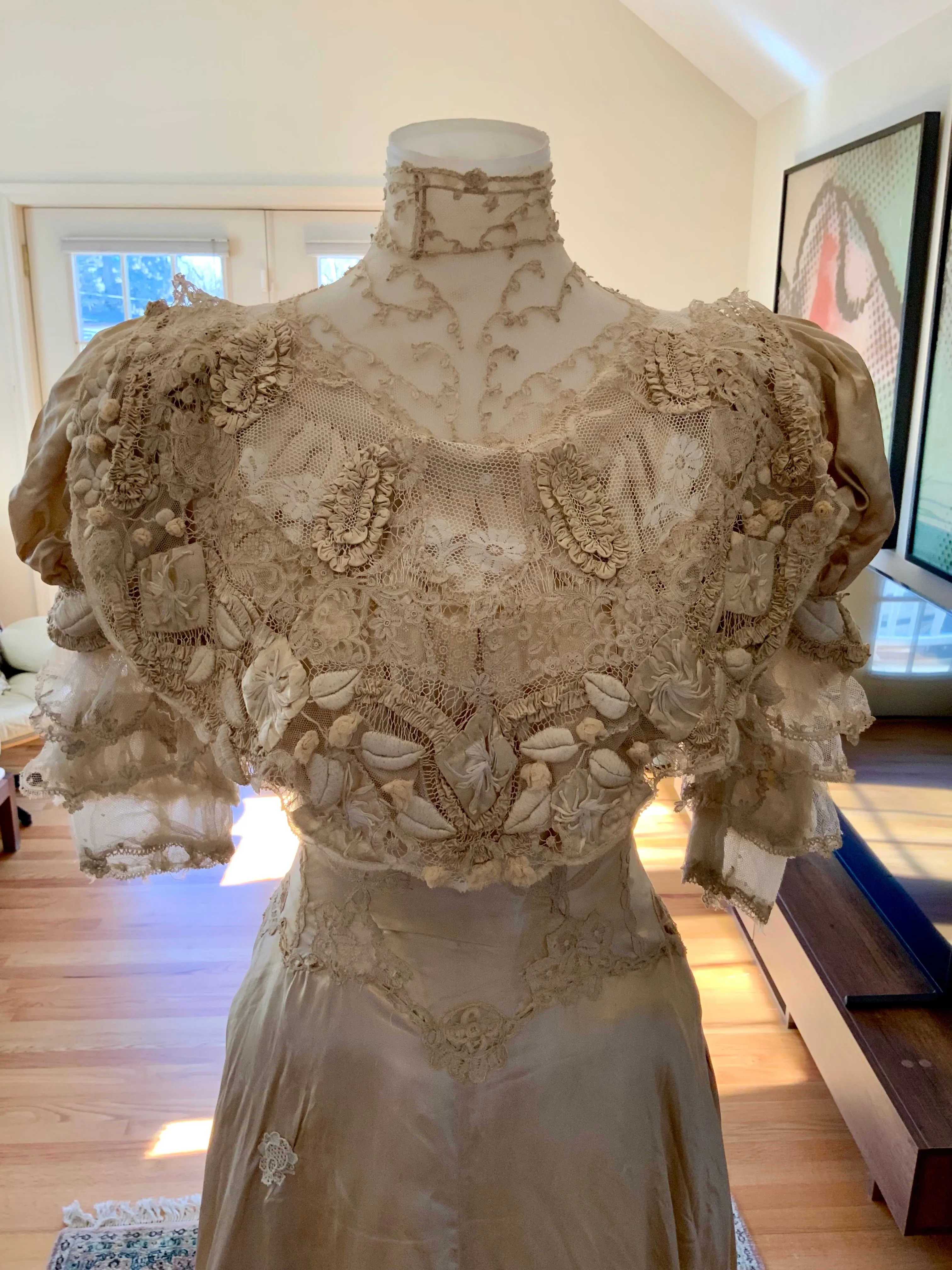 Victorian Silk Wedding Gown - 1890