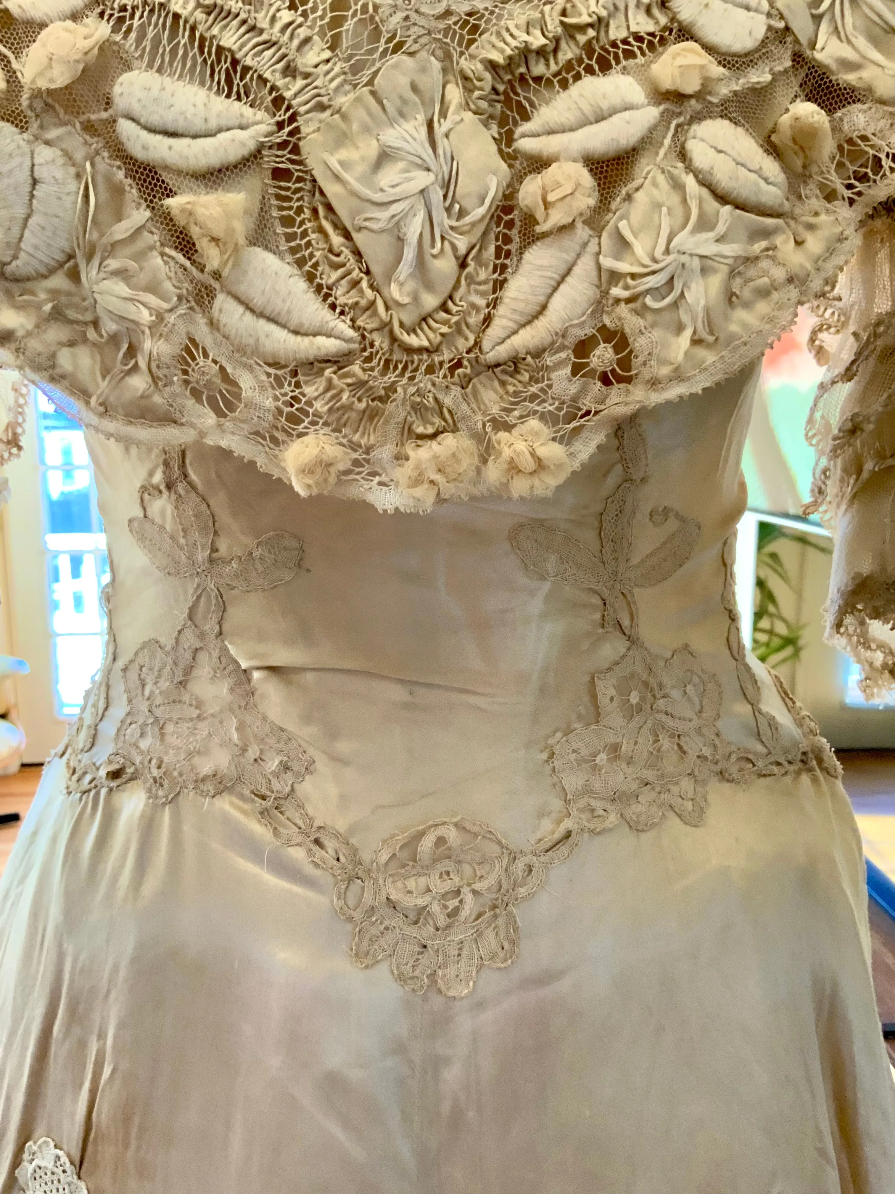 Victorian Silk Wedding Gown - 1890