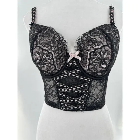 Victoria's Secret CORSET BRA Size Small DD Dream Angels Coquette Romantic​